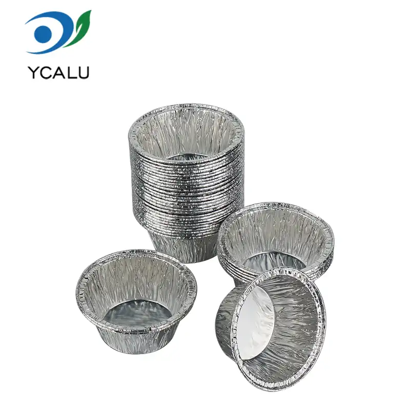 Round Cake Cup Silver Aluminum Foil Containers Round Cake Cup Silver Aluminum Foil Containers