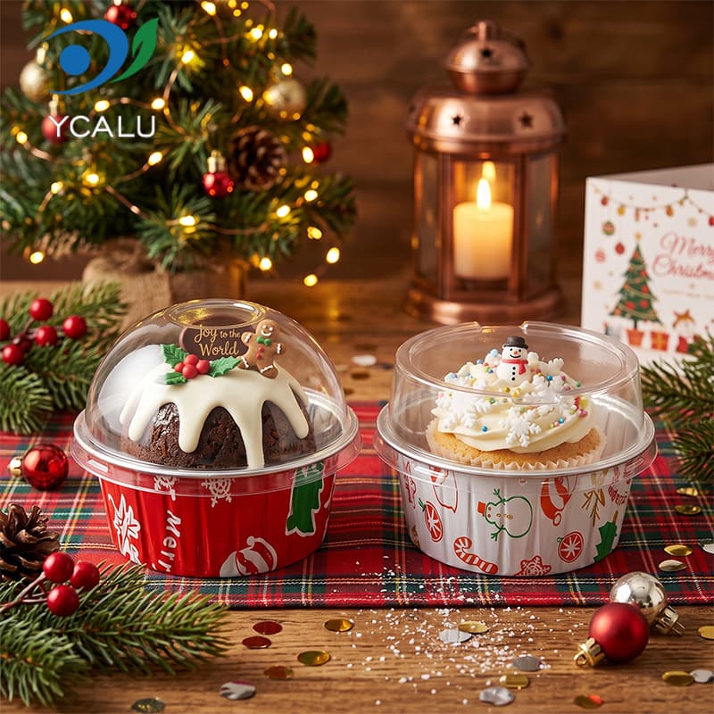 Christmas Custom Printed Aluminum Foil Baking Cup