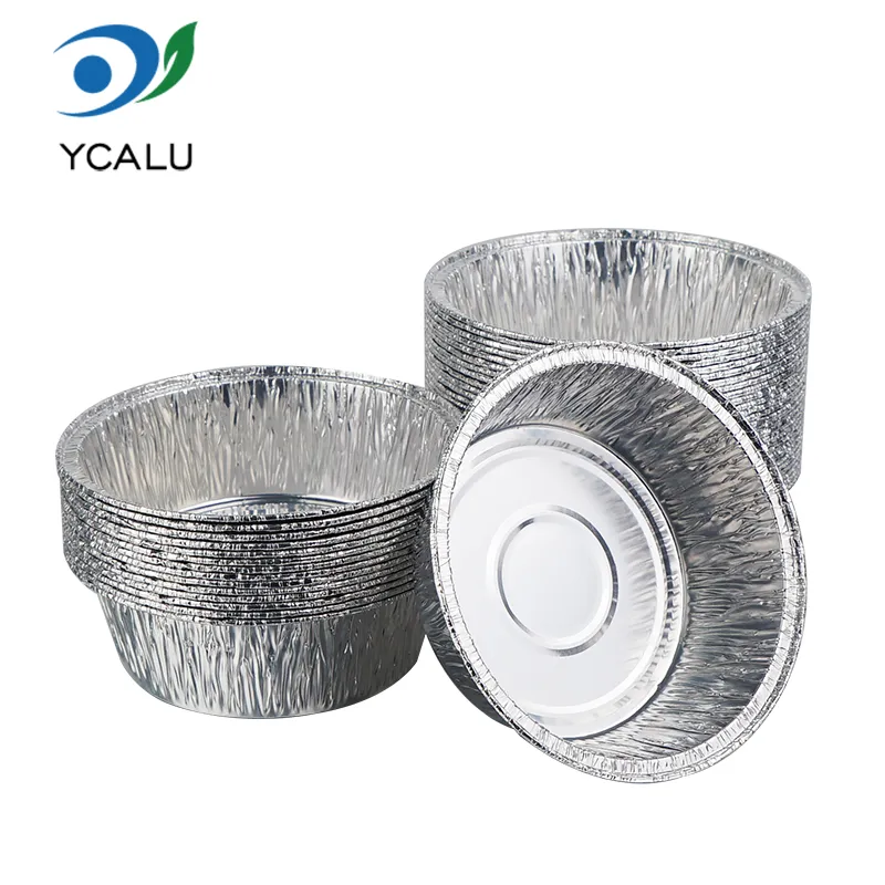 Round small baking Silver Aluminum Foil Containers Round small baking Silver Aluminum Foil Containers
