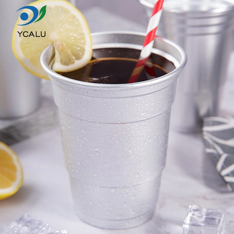 16oz Disposable Custom Aluminum Foil Drink Cup