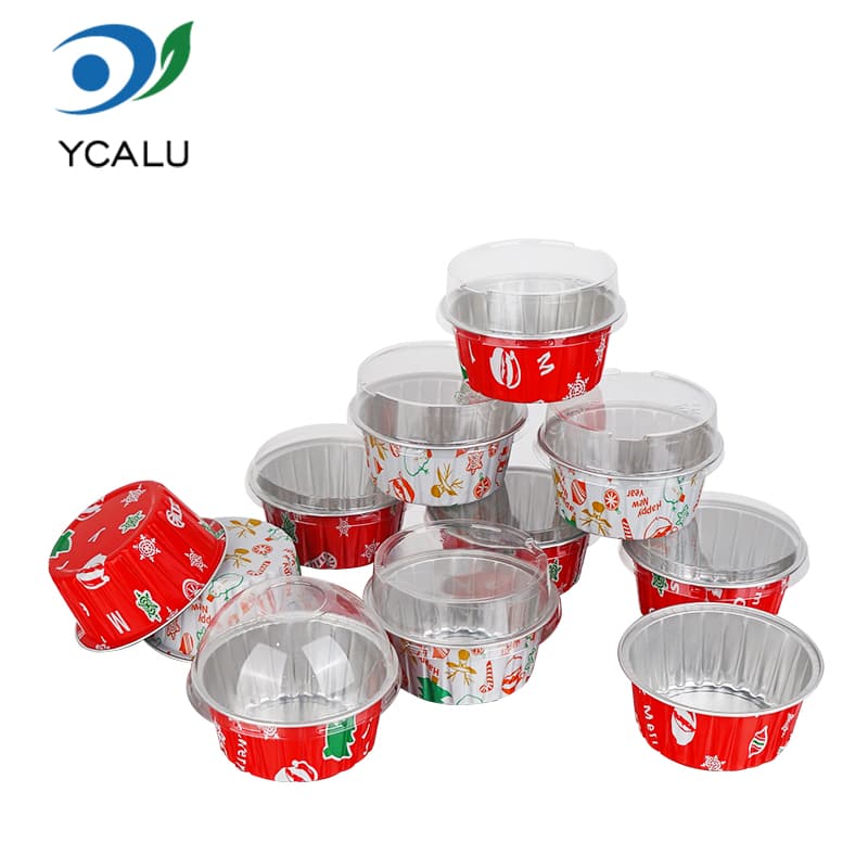 Christmas Custom Printed Aluminum Foil Baking Cup