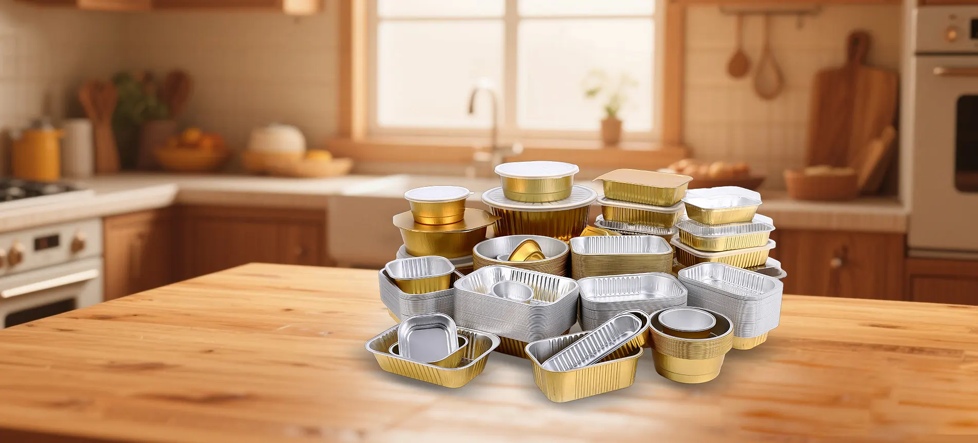 China Cake Molds Smoothwall Aluminum Foil Containers
