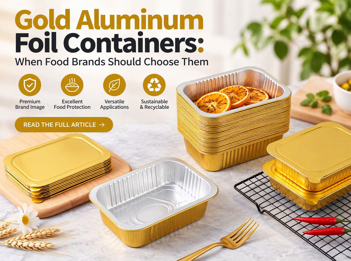 Gold Aluminum Foil Containers: When Food Brands Should Choose Them Gold Aluminum Foil Containers: When Food Brands Should Choose Them