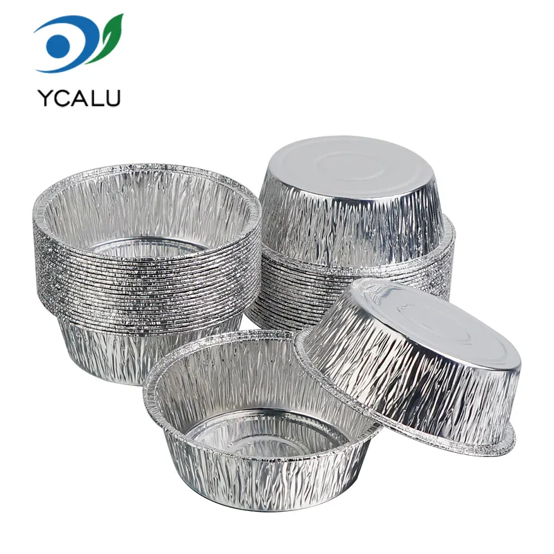 Round small baking Silver Aluminum Foil Containers