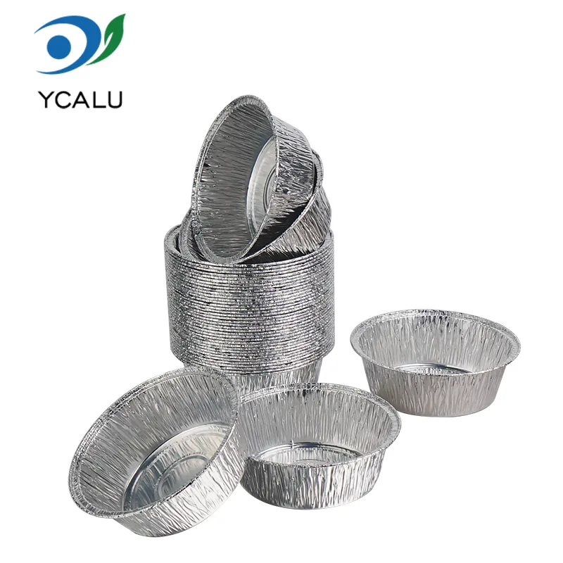 Round small baking Silver Aluminum Foil Containers