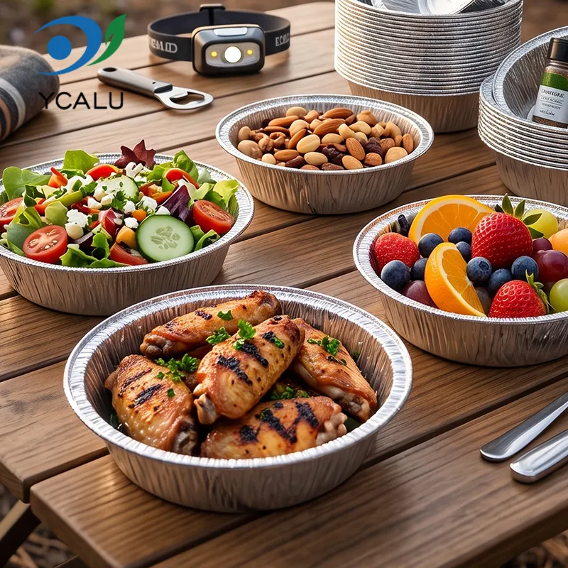 Round small baking Silver Aluminum Foil Containers