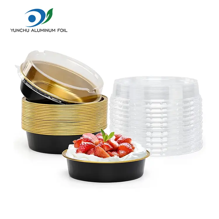 Disposable baking packaging round Smoothwall Aluminum Foil Containers