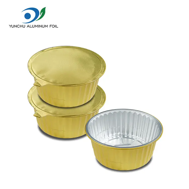 Disposable baking tray dining Golden Aluminum Foil Containers
