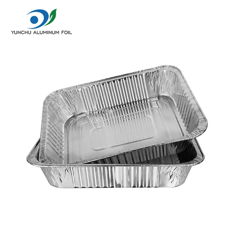 Disposable barbecue takeaway Silver Aluminum Foil Containers