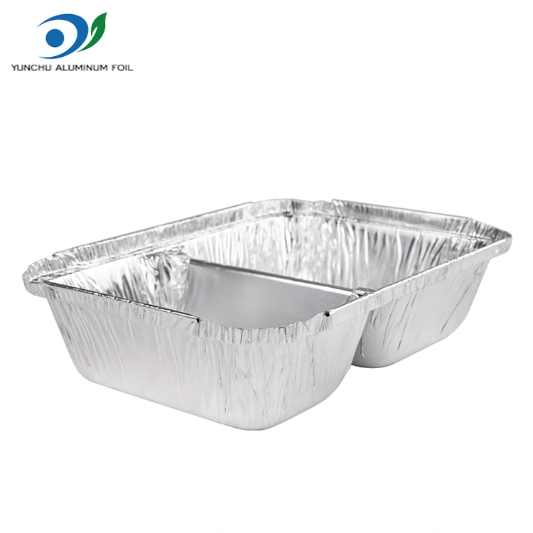 Disposable compartment fast food Silver Aluminum Foil Containers