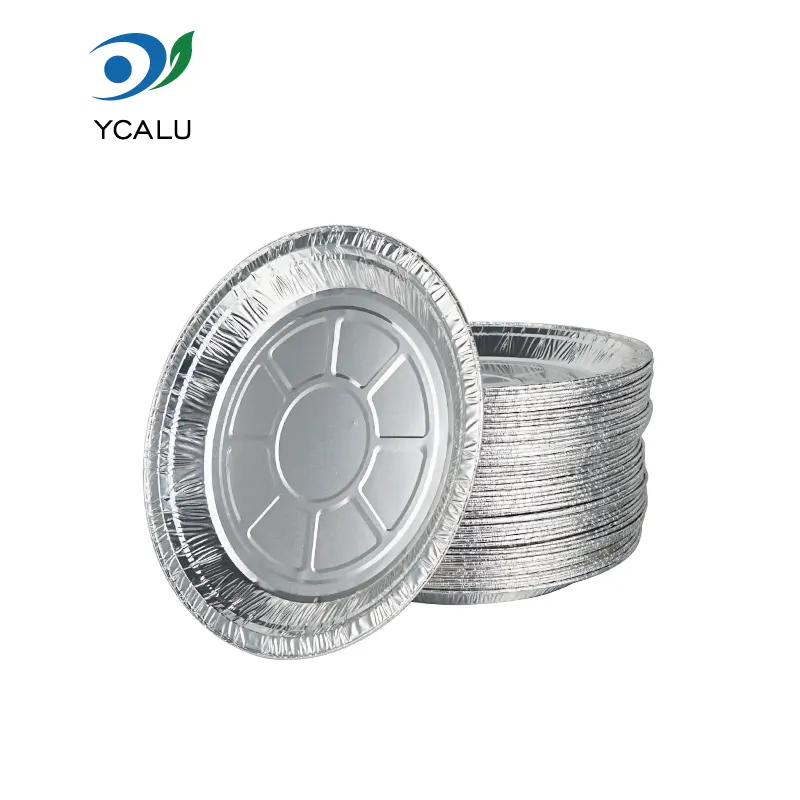 Disposable disc air fryer Silver Aluminum Foil Food Containers