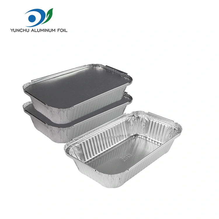 Disposable fast food box barbecue Silver Aluminum Foil Containers