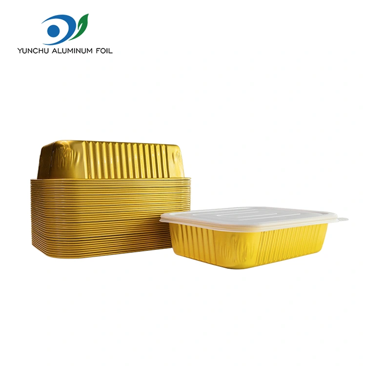 Disposable Golden Baking catering Rectangular Aluminum Foil Containers