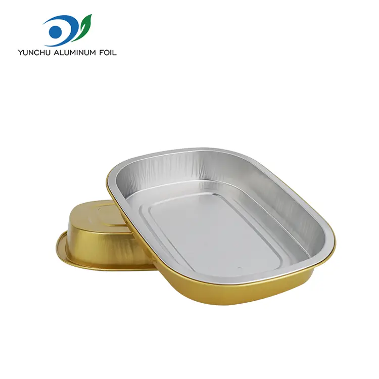Disposable golden baking sheet square Aluminum Foil Containers
