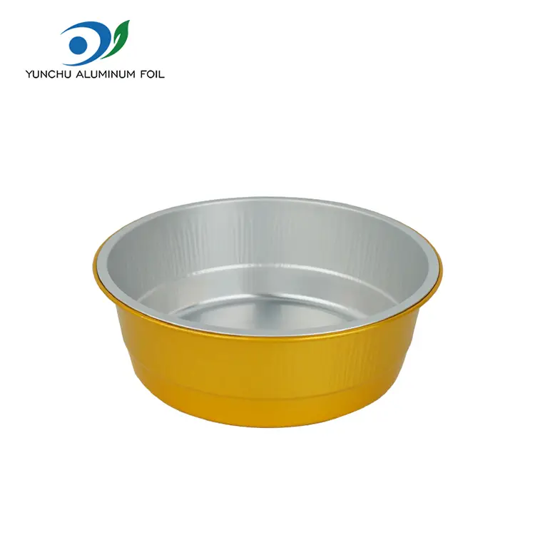 Disposable Golden Round Aluminum Foil Containers