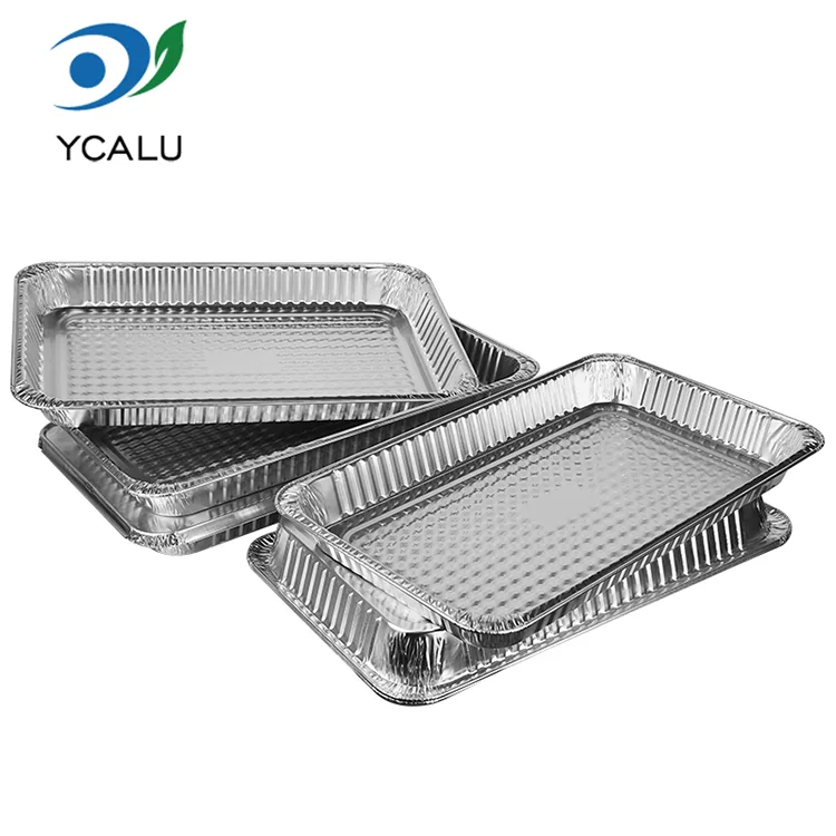Disposable large capacity barbecue oven Silver Aluminum Foil Food Containers