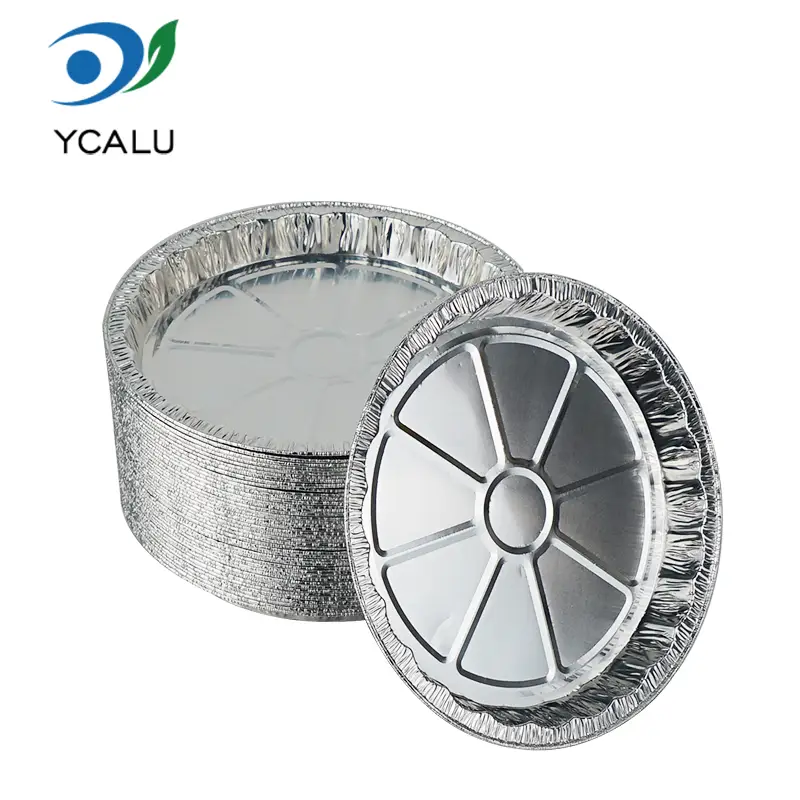 Disposable Pizza Pan Silver Aluminum Foil Containers