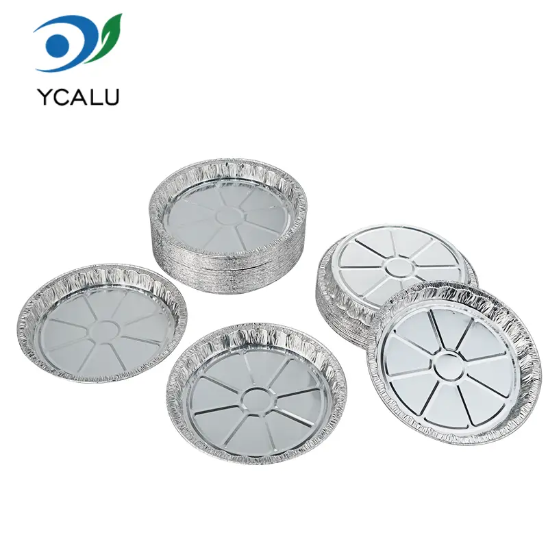 Disposable Pizza Pan Silver Aluminum Foil Containers