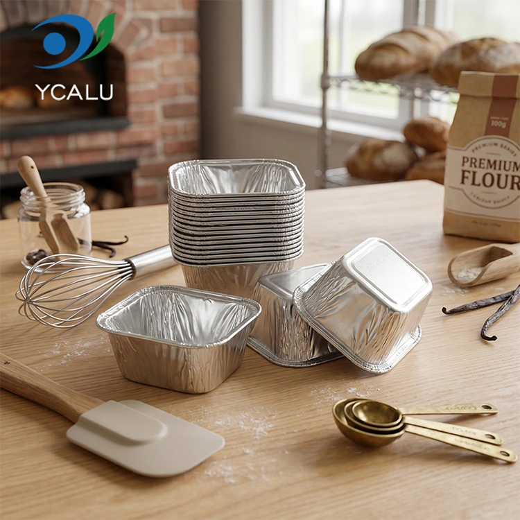 Disposable rectangular baking cake tray Silver Aluminum Foil Food Containers Disposable rectangular baking cake tray Silver Aluminum Foil Food Containers