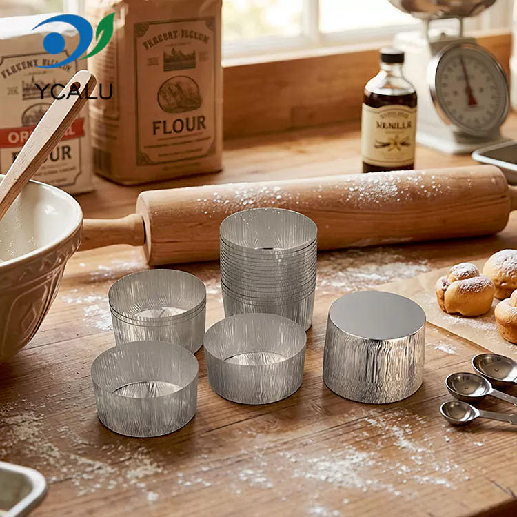 Disposable round air fryer baking tray Silver Aluminum Foil Food Containers Disposable round air fryer baking tray Silver Aluminum Foil Food Containers