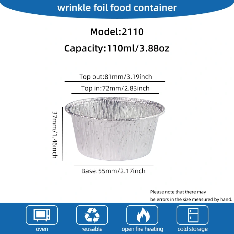 Disposable round cake tray Silver Aluminum Foil Containers