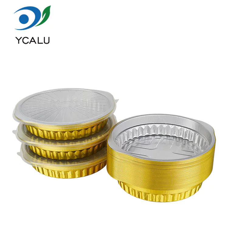 Disposable round catering takeaway Aluminum Foil Containers