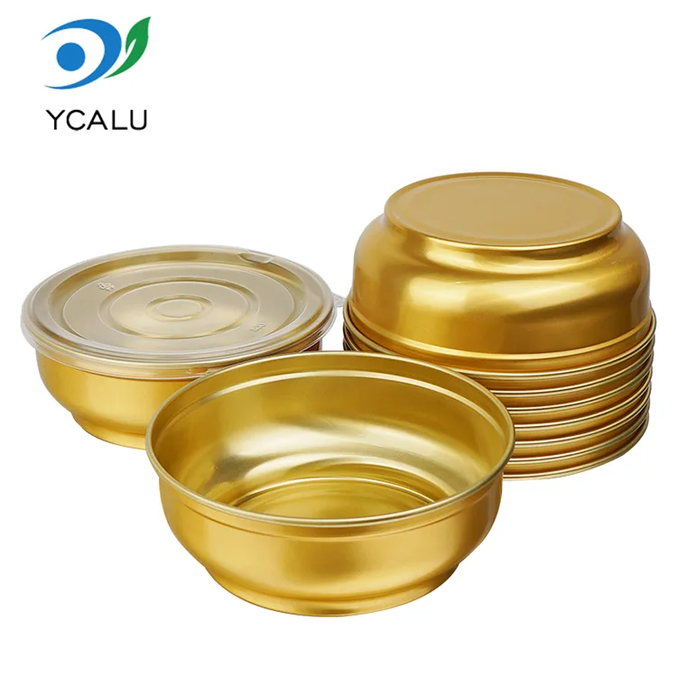 Disposable round large capacity gold bowl Aluminum Foil Containers Disposable round large capacity gold bowl Aluminum Foil Containers