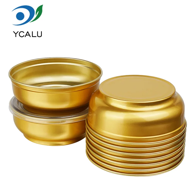 Disposable round large capacity gold bowl Aluminum Foil Containers