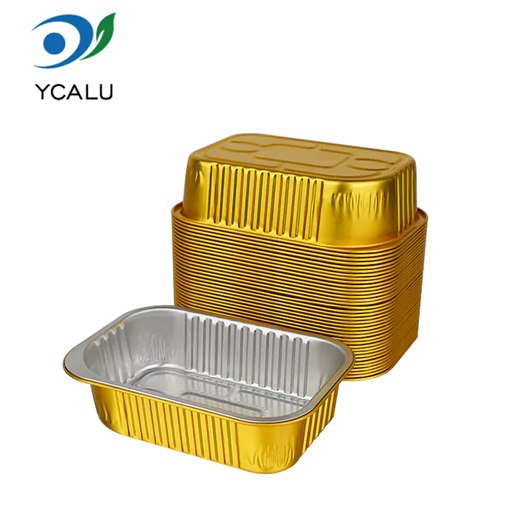 Disposable square catering takeaway Aluminum Foil Containers