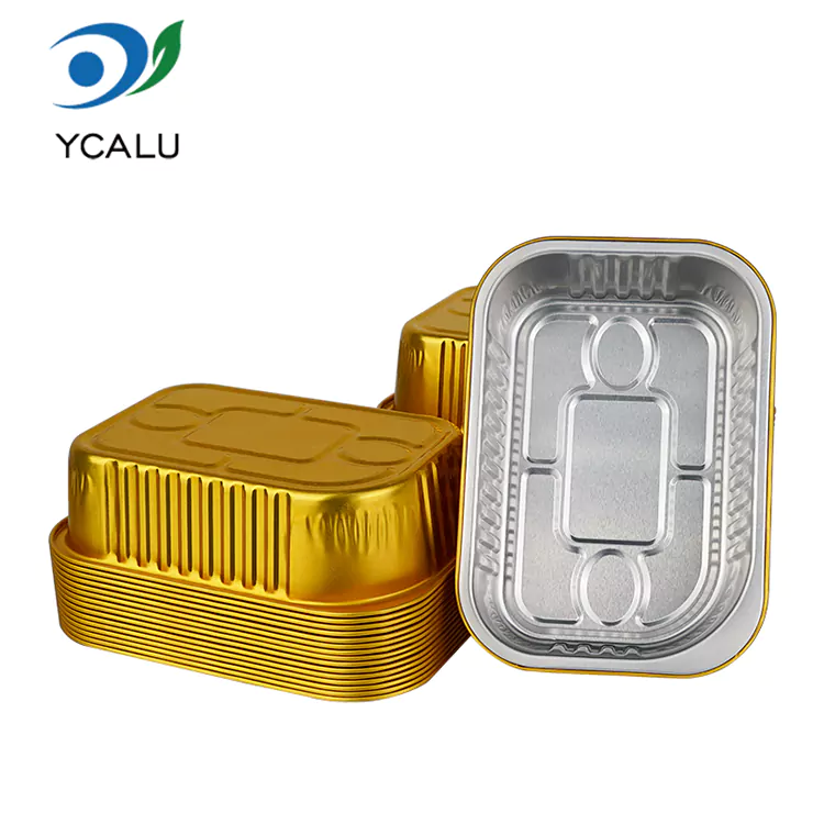 Disposable square catering takeaway Aluminum Foil Containers