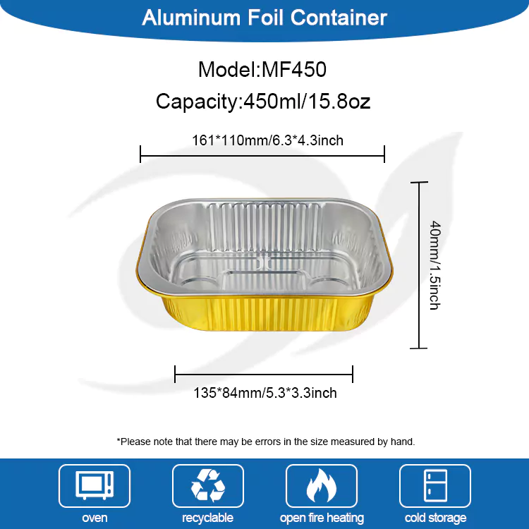 Disposable square catering takeaway Aluminum Foil Containers