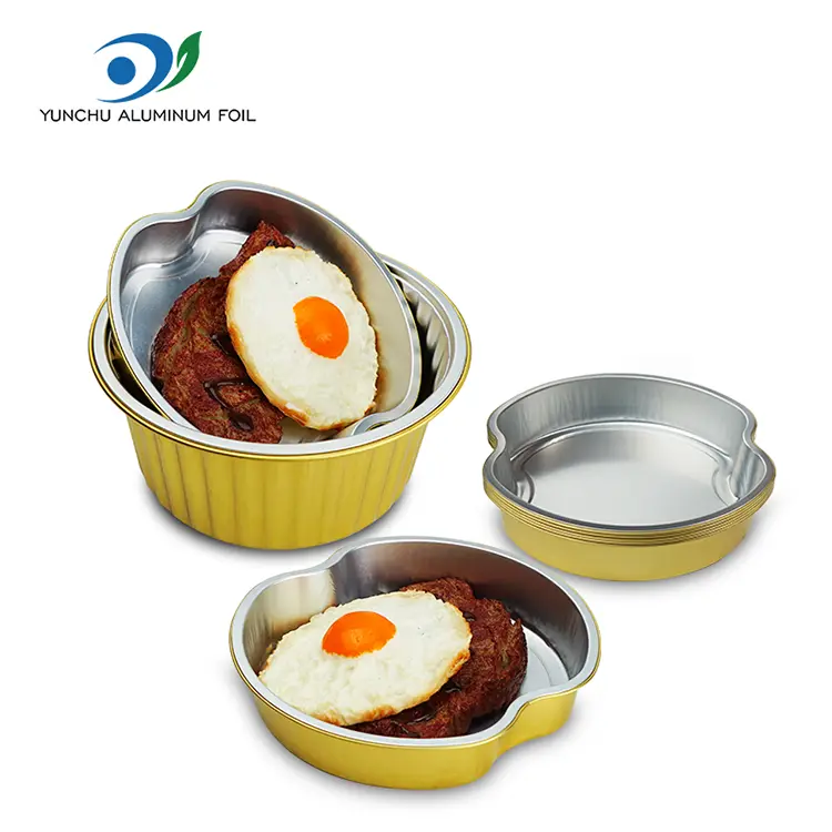 Gold tiered dining Round Aluminum Foil Containers