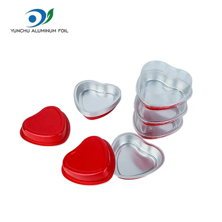 Heart-shaped cake baking Smoothwall Aluminum Foil Containers