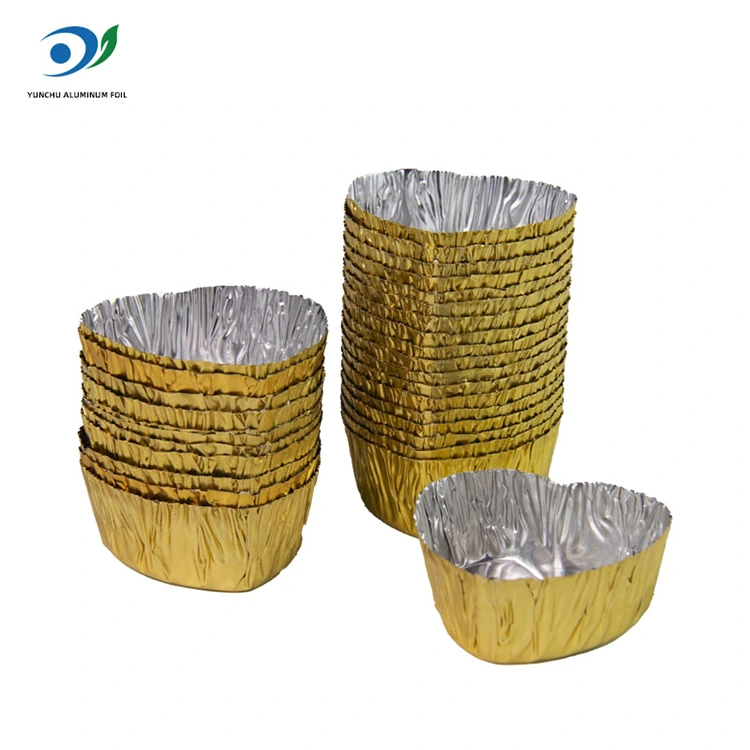 Heart-shaped mini-bake Silver Aluminum Foil Food Container