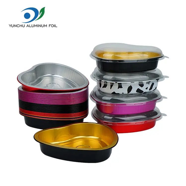 Heart-shaped pastry baking Smoothwall Aluminum Foil Containers