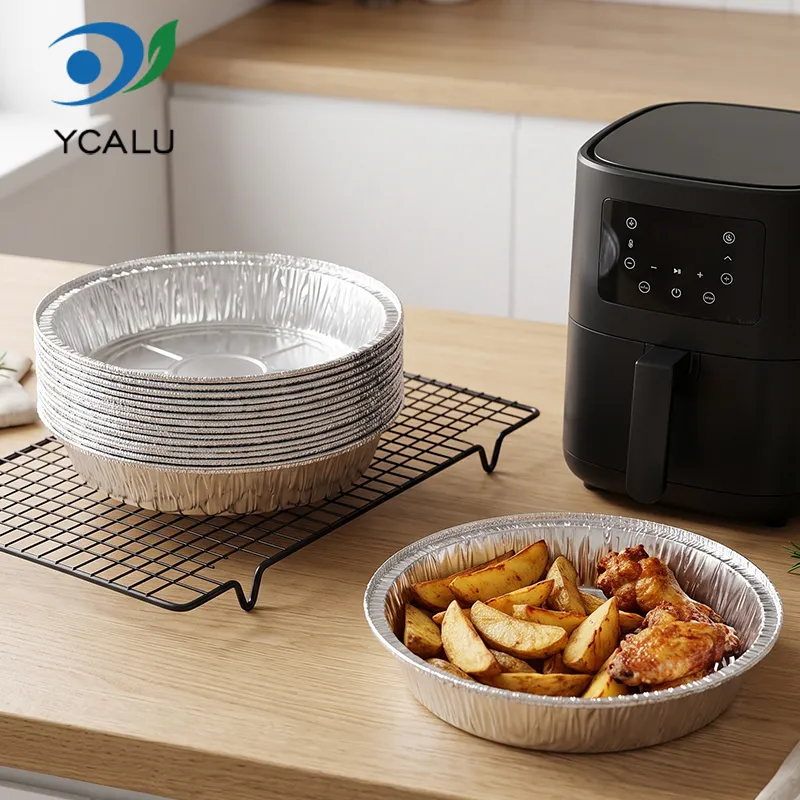 Air Fryer Food Silver Aluminum Foil Containers