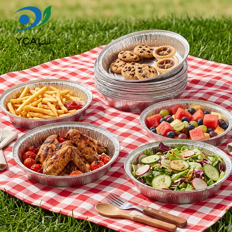 Air Fryer Food Silver Aluminum Foil Containers