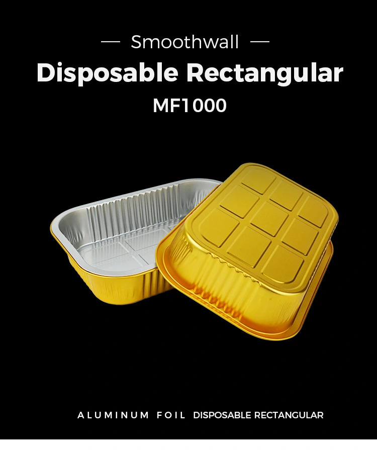 Disposable Rectangular Aluminum Foil Containers