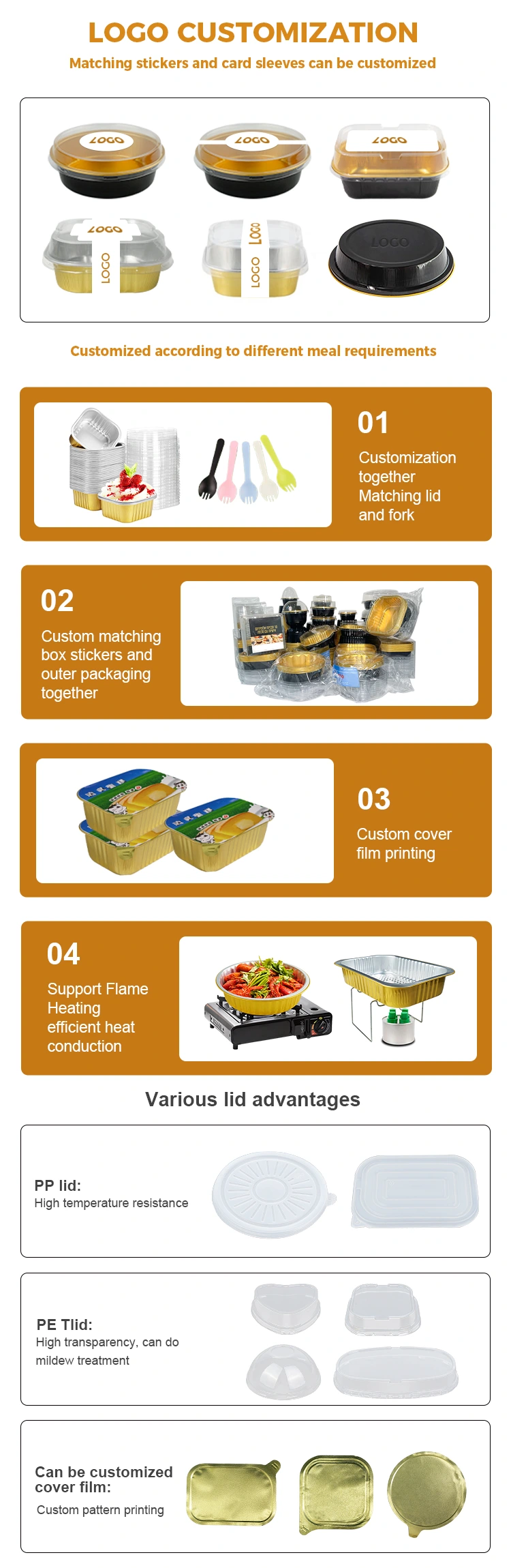 Disposable Baking catering Rectangular Aluminum Foil Containers