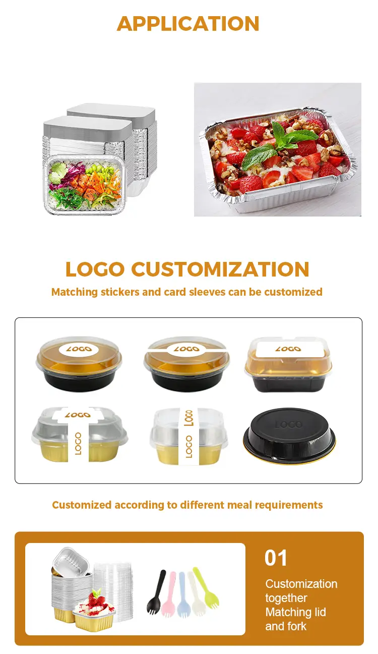Rectangular Catering Takeaway Silver Aluminum Foil Containers