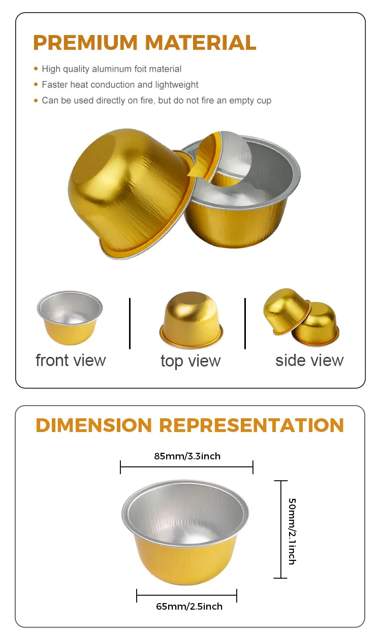 Round Baking Smoothwall Aluminum Foil Containers