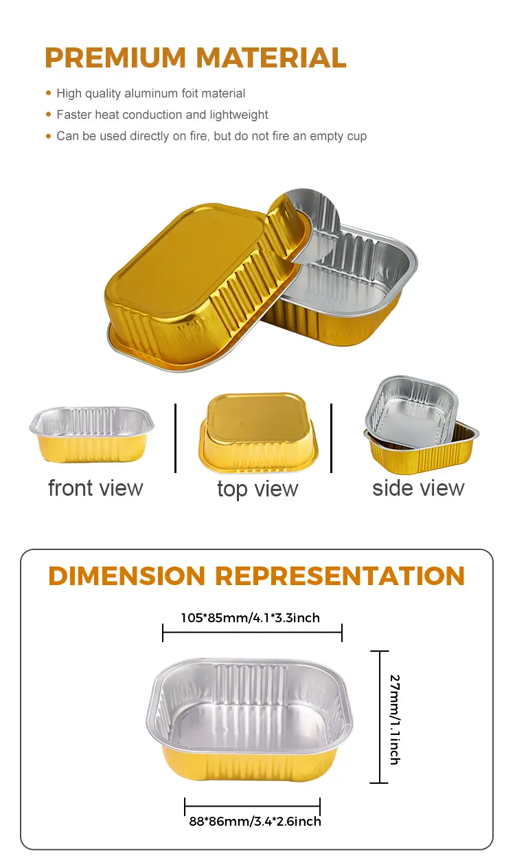 Round Baking Smoothwall Aluminum Foil Containers