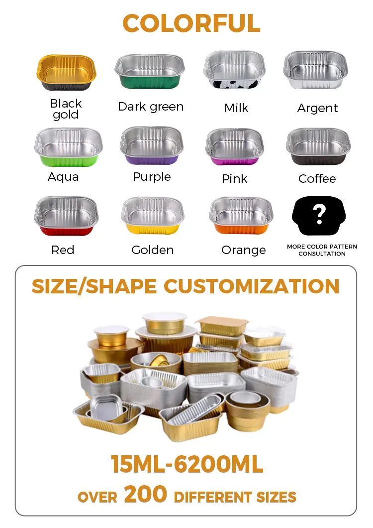 Round Baking Smoothwall Aluminum Foil Containers