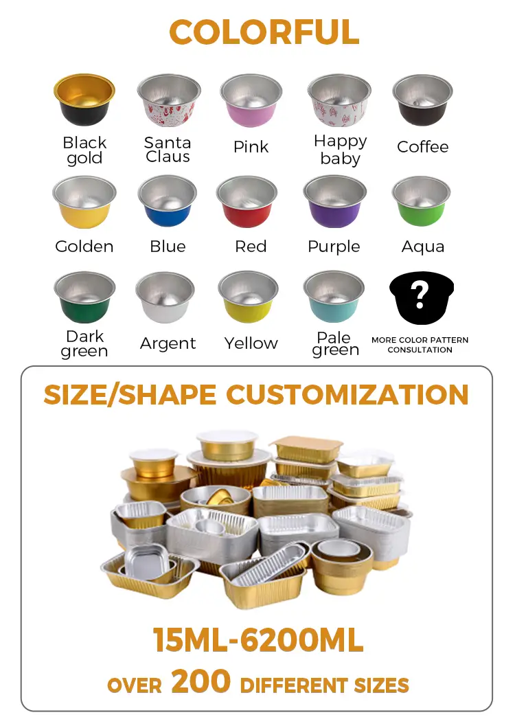 Round Baking Smoothwall Aluminum Foil Containers