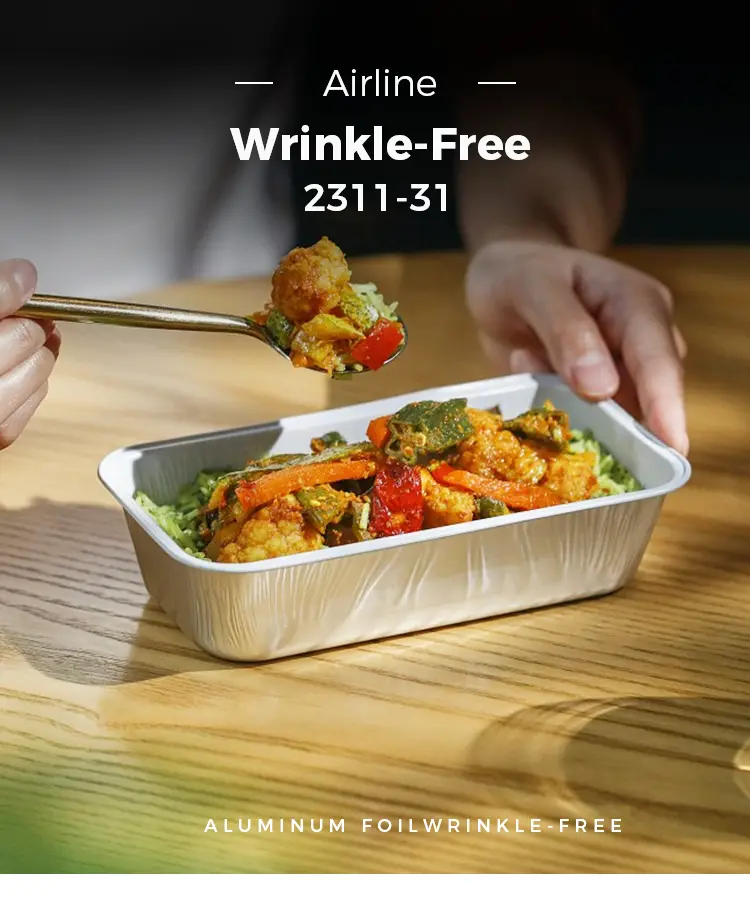 Wrinkle-Free Airline Aluminum Foil Containers
