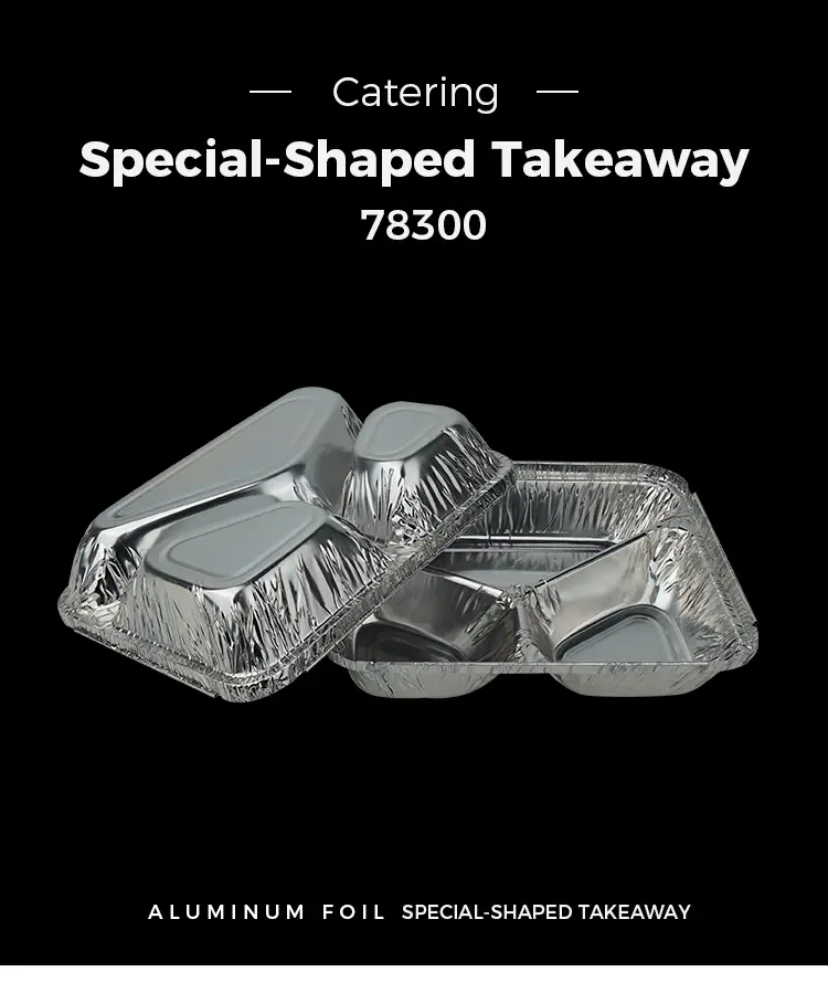 Special-Shaped Takeaway Silver Aluminum Foil Containers