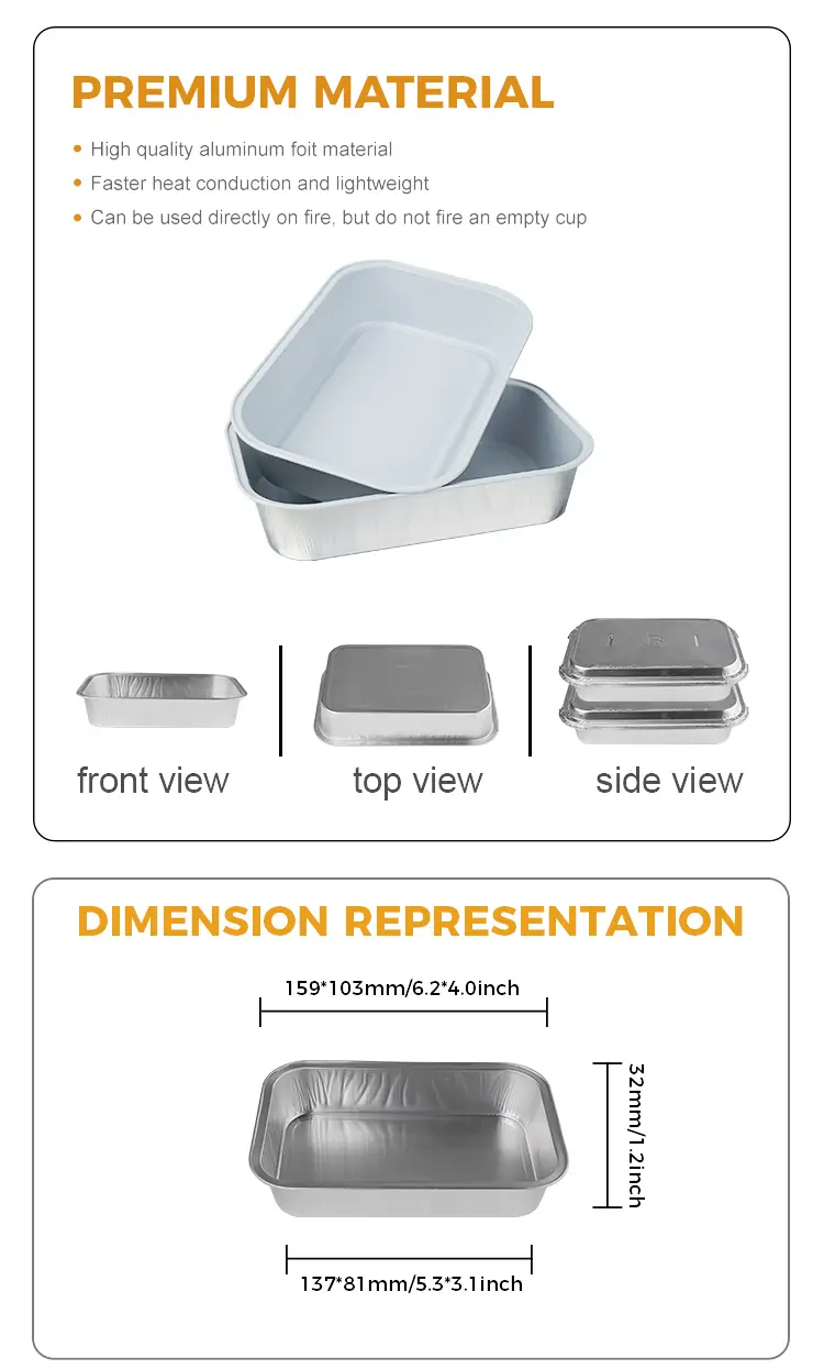Wrinkle-Free Airline Aluminum Foil Containers