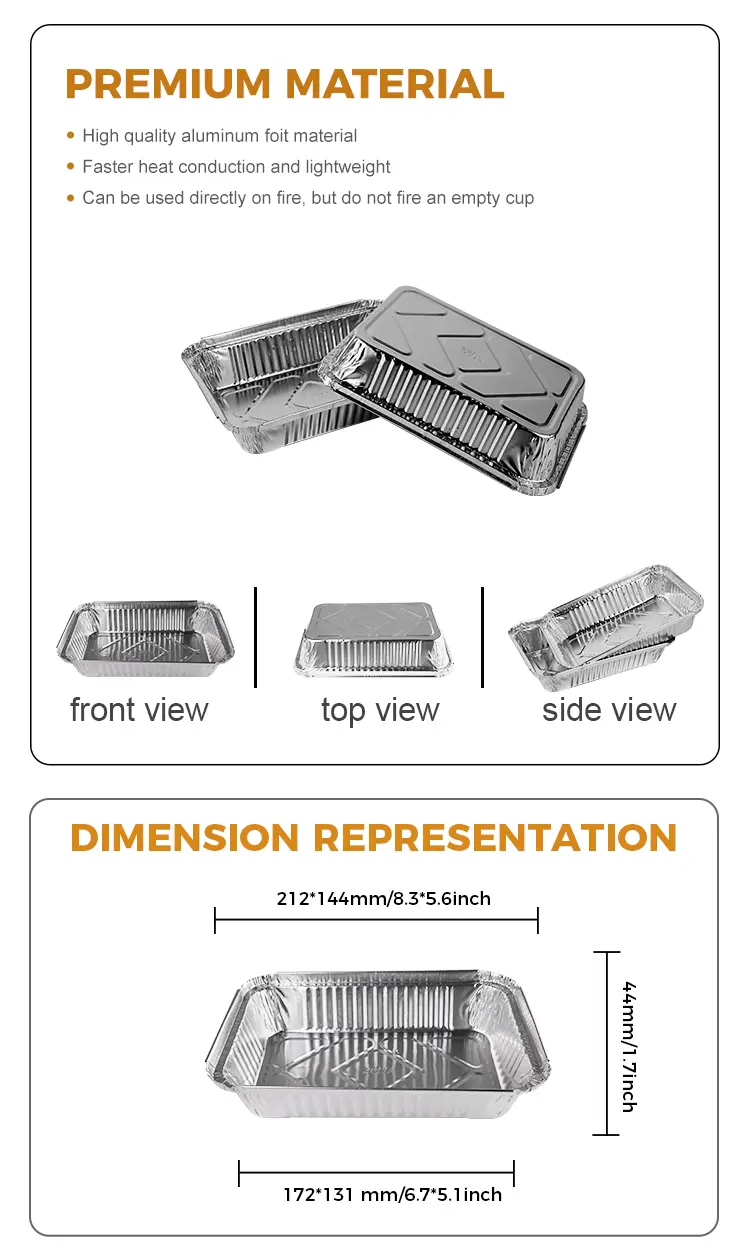 Round Silver Aluminum Foil Containers for Air Fryer