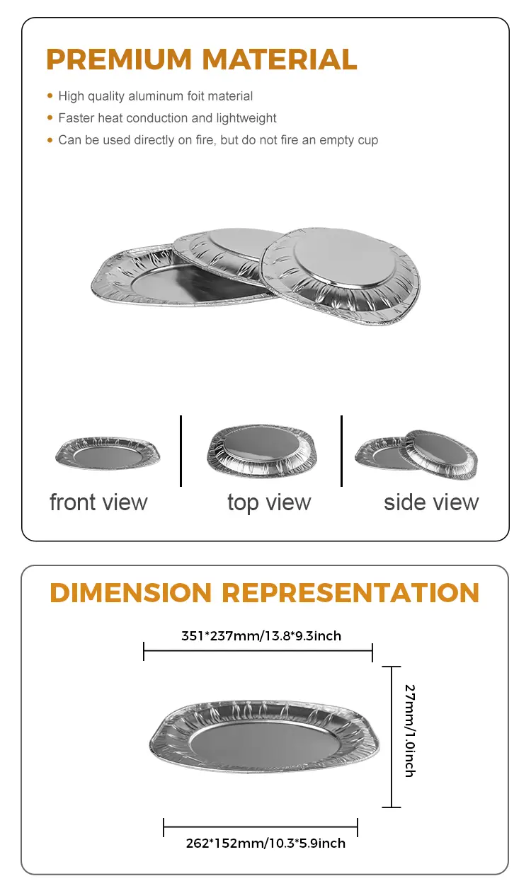 Special-Shaped Silver Aluminum Foil Food Containers