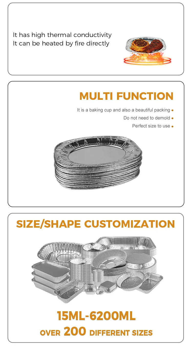 Special-Shaped Silver Aluminum Foil Food Containers